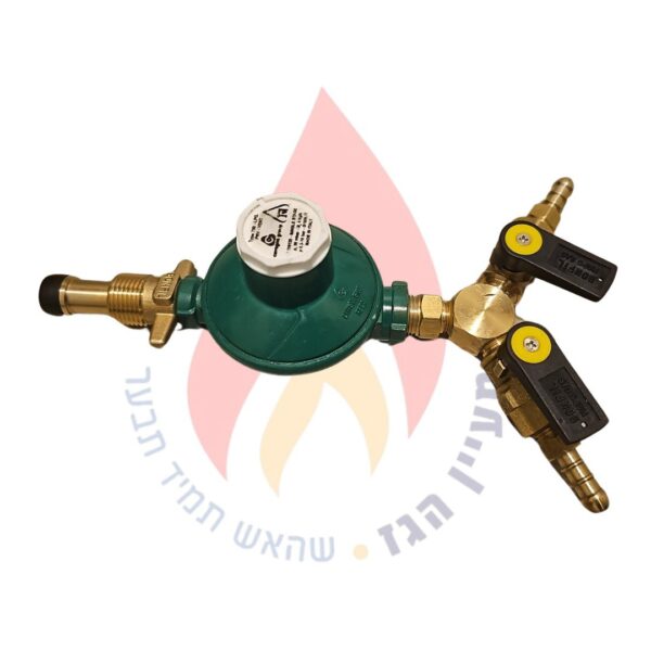 ווסת גז מפצל לשני מכשירים בצורת Y